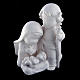 Natividade cerâmica branca estilizada 18 cm s2