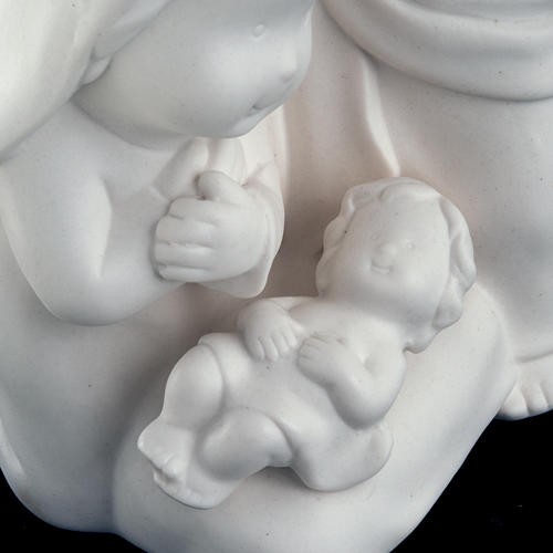 Stylized Nativity, white ceramic 3