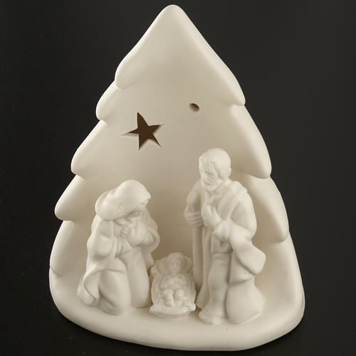 Natividade iluminada com árvore de Natal 4