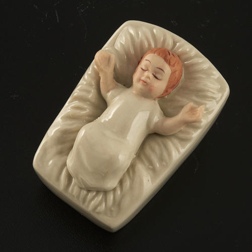 Natividad cerámica blanca con colores 18 cm. 4