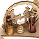 Mini crèche de Noel russe bois avec bougie s2