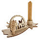 Piccolo presepe russo legno abete con candela s3