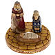 Presepe russo legno abete base tonda s1