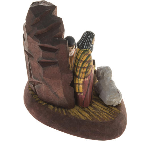 Presepe russo legno abete base ovale 3