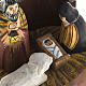Presepe russo legno abete base ovale s2