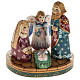 Presepe russo stilizzato legno abete con angelo s1