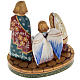 Presepe russo stilizzato legno abete con angelo s4