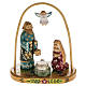 Presepe russo stilizzato legno abete con archetto s1