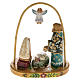 Presepe russo stilizzato legno abete con archetto s3