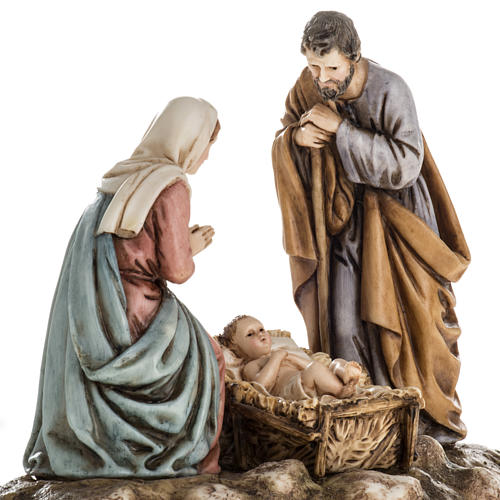 Nativity on base by Landi, 11 cm 2