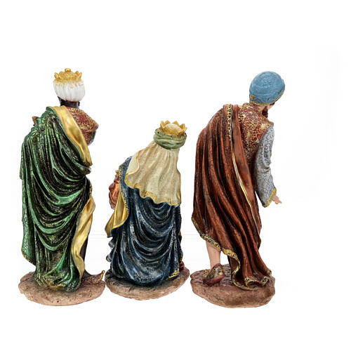 Nativity scene in resin with gold finish, 12 figurines, 52cm 5