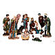 Nativity scene in resin with gold finish, 12 figurines, 52cm s1