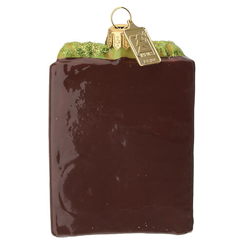 Barretta di cioccolato Dubai addobbo Natale in vetro soffiato 6