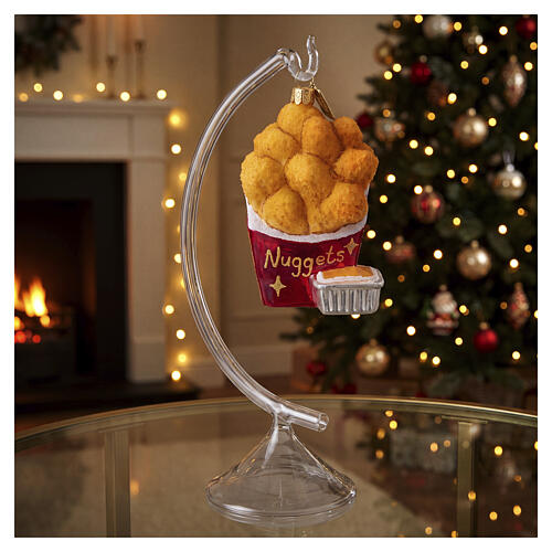 Crocchette di pollo addobbo Natale in vetro soffiato 4