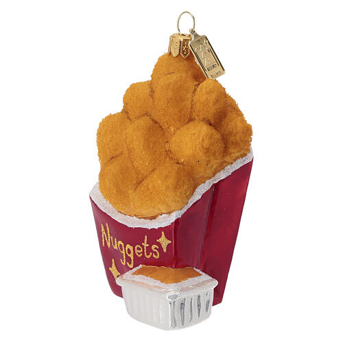 Croquetes de frango enfeite para árvore de Natal vidro soprado 3