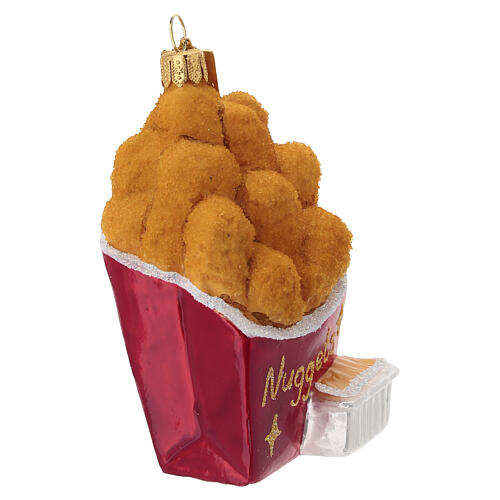 Croquetes de frango enfeite para árvore de Natal vidro soprado 5