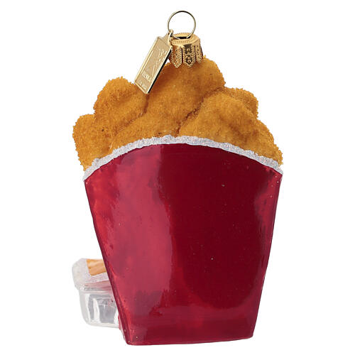Croquetes de frango enfeite para árvore de Natal vidro soprado 6