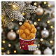 Chicken nuggets blown glass Christmas tree ornament s2