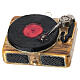 Platine vinyle rétro en verre soufflé pour sapin de Noël s3