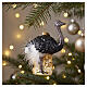 Autruche en verre soufflé avec plumes pour sapin de Noël s2