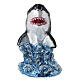 Leaping shark, blown glass Christmas tree ornament s3