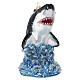 Jumping Shark blown glass Christmas ornament s5