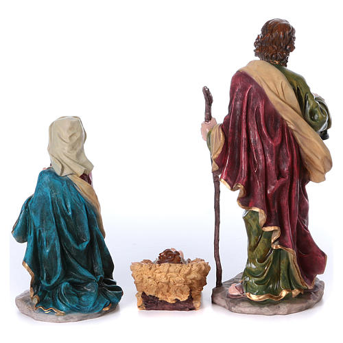 Nativity scene in resin model "Color", 10 figurines, 50cm 5