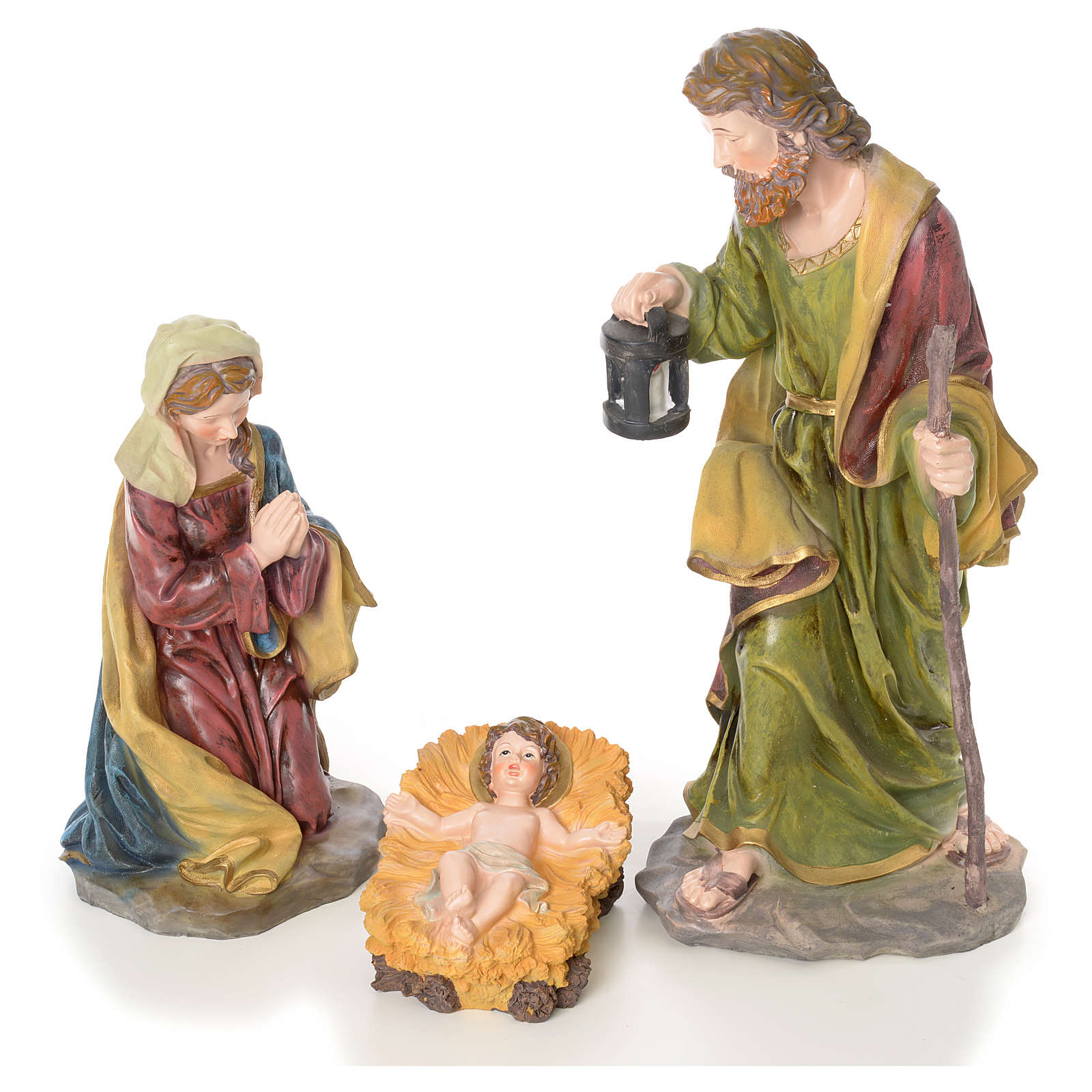 Nativity scene in resin model 'soft Color', 10 figurines, 50cm | online ...