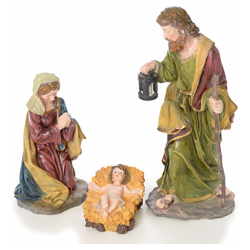 Nativity scene in resin model "soft Color", 10 figurines, 50cm 2