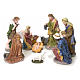 Nativity scene in resin model "soft Color", 10 figurines, 50cm s1