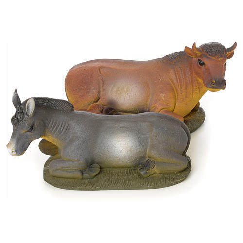 Presepe completo 50 cm resina 10 pz mod. soft color 5