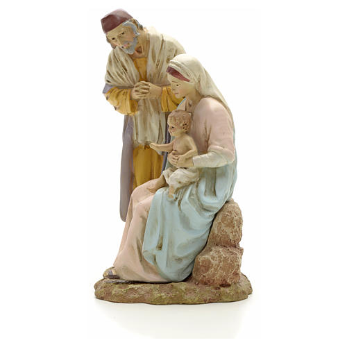 STOCK Natività su base resina dipinta 16 cm 2
