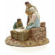 Nativity with shepherd on base, painted resin 16 cm STOCK s2