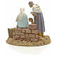 Nativity with shepherd on base, painted resin 16 cm STOCK s3