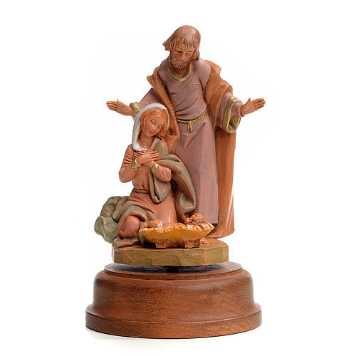 Sainte Famille crèche 18 cm avec carillon Fontanini 1