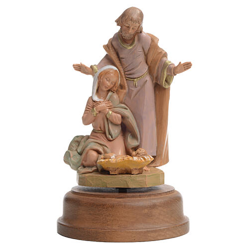 Sainte Famille crèche 18 cm avec carillon Fontanini 1