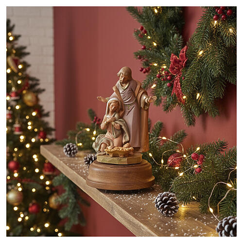Sainte Famille crèche 18 cm avec carillon Fontanini 4