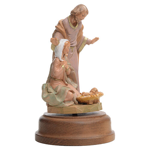Święta Rodzina Fontanini 18 cm podstawa pozytywka 3