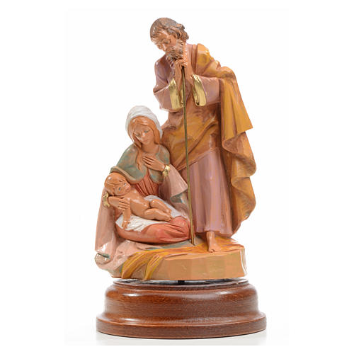 Sainte Famille crèche 24 cm avec carillon Fontanini 1