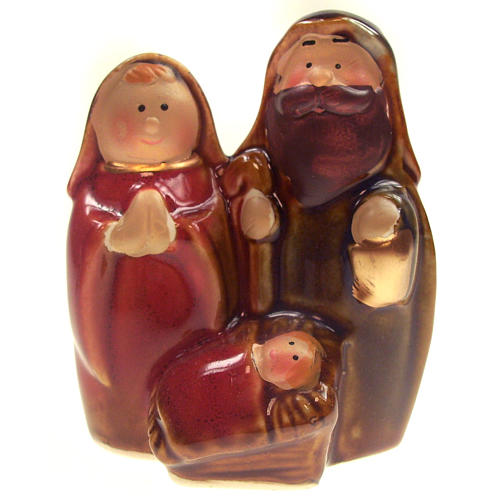 Nativity scene in ceramic, 8cm, 2 finishings 1