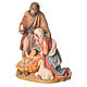 Sacra Famiglia con pecora legno Valgardena dipinto s2