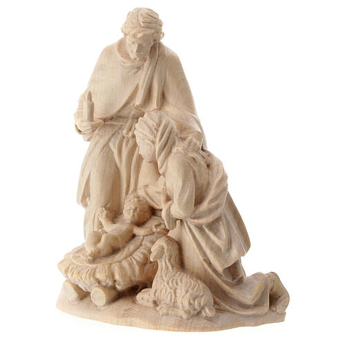 Holy Family with sheep in Valgardena wood, natural wax 2