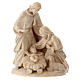 Holy Family with sheep in Valgardena wood, natural wax s1