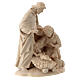 Holy Family with sheep in Valgardena wood, natural wax s3