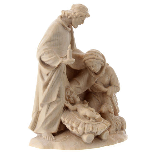 Holy Family with sheep in Valgardena wood, natural wax 3