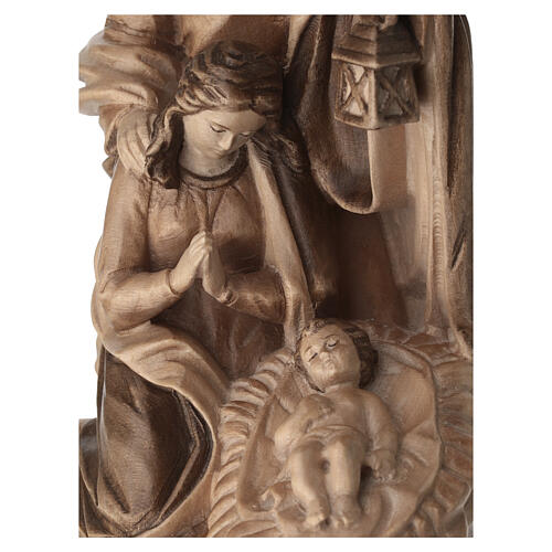 Sagrada Família grupo madeira Val Gardena pátina múltipla 3
