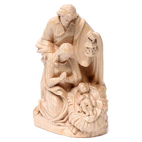 Holy Family group statue in Valgardena wood, natural wax