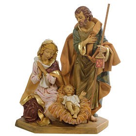 Heilige Familie: Geburt auf Basis Fontanini aus Harz 65 cm