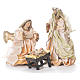 Nativity in fabric and resin 25.5cm, antique finish s1