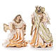 Nativity in fabric and resin 25.5cm, antique finish s2